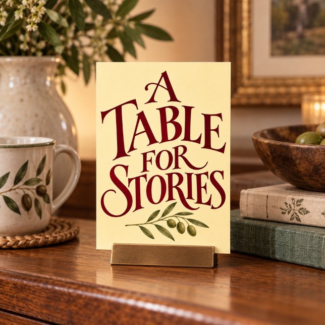 Impression d'art Une Table pour les Histoires (4 x 6 inch unframed semi-gloss print. Flat printed artwork. Styled scene; props not included.)