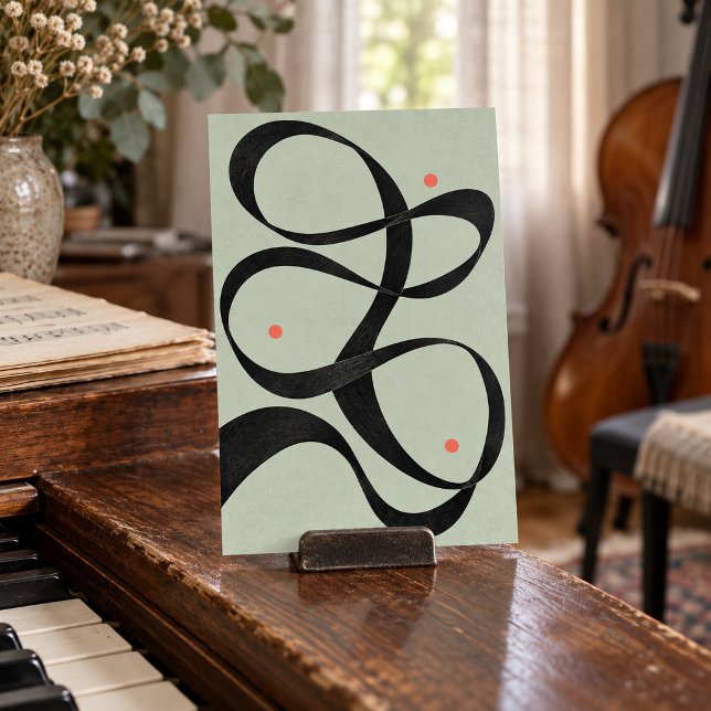 Impression d'art Valse du Ruban d'Encre (4 x 6 inch unframed semi-gloss print. Flat printed artwork. Styled scene; props not included.)