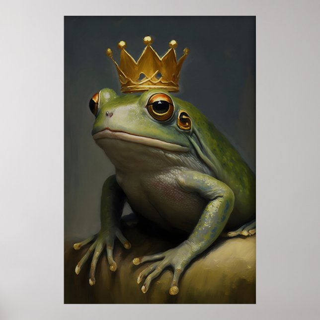 Impression d'art vintage Frog King Classique Crapa (Devant)