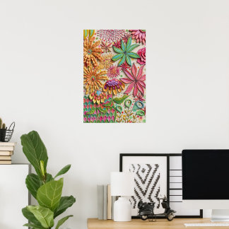 Impression d'artiste de jardin floral surréaliste