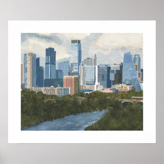 Impression d'Austin Skyline Peint Art