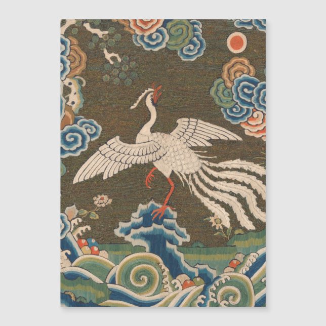 Impression de broderie en soie blanche antique chi (Devant)