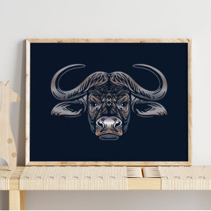 Impression de buffle africain   African Buffalo Pr