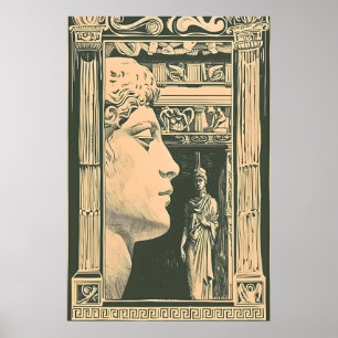 Impression de buste grec Art mural de sculpture an