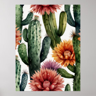 Impression de cactus mexicain vibrant
