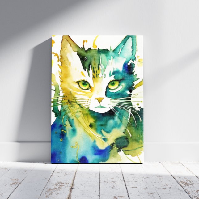 Impression de Canvas de Chat Vert (Créateur téléchargé)