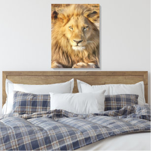 IMPRESSION DE CANVAS STRETCHÉS DE LION MASCULE