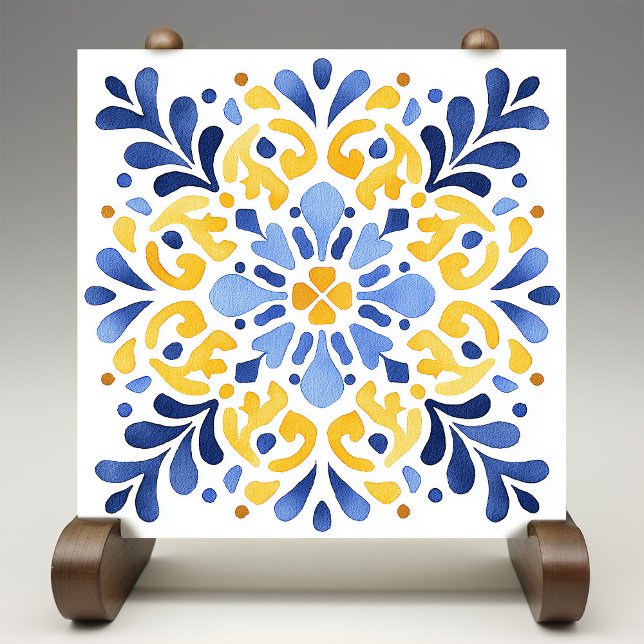 Impression de carreau de faïence Azulejo Fleur-de- (Créateur téléchargé)