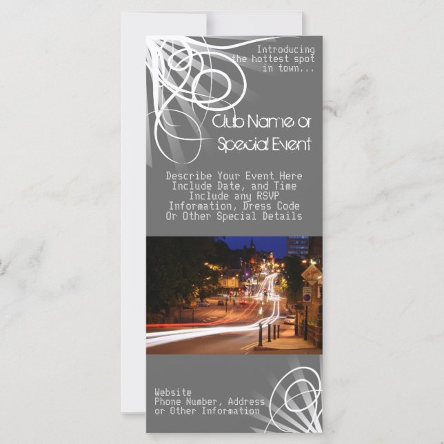 Impression de carte en rack, club de nuit / thème  (Devant)