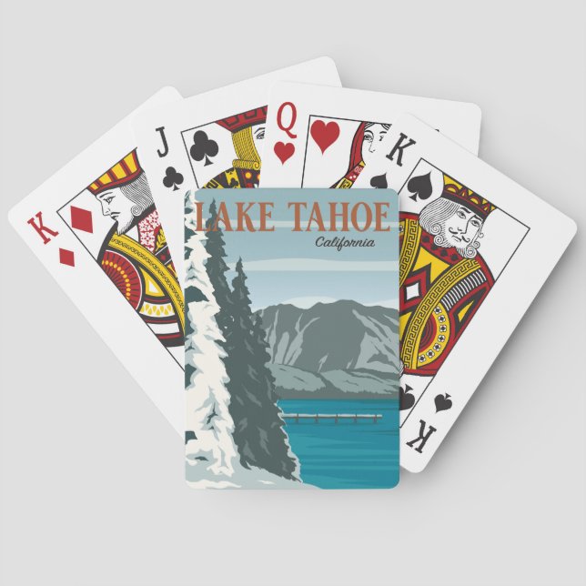 Impression de cartes à jouer du lac Tahoe (dos)