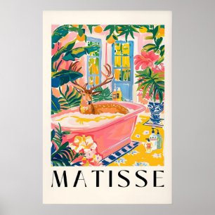 Impression de cerf dans une baignoire moderne du m