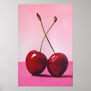 Impression de Cerises Rouges - Art Mural Féminin N