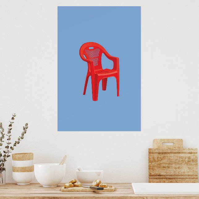 Impression de chaise rouge  (Cuisine)