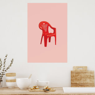 Impression de chaise rouge