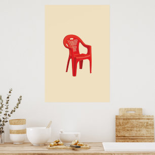 Impression de chaise rouge