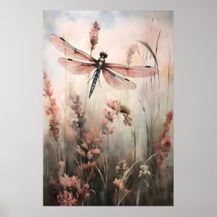 Impression de champ de fleurs de libellule, Cottag