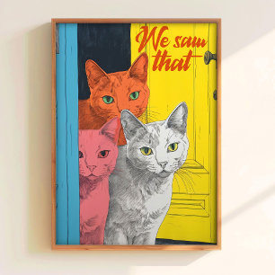 Impression de chat de salle de bain Art mural de s