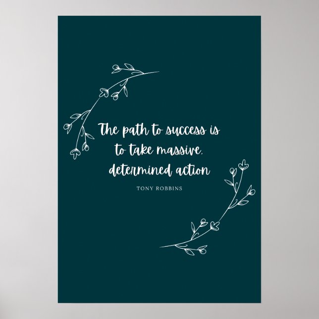 Impression de citation inspirante d'action massive (Devant)