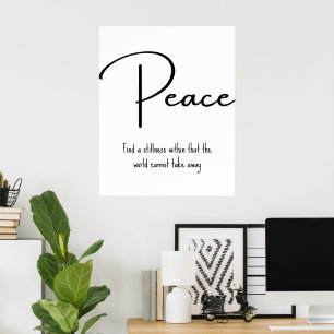 Impression de citation inspirante de paix sur mur