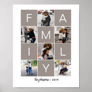 Impression de collage de photos de famille