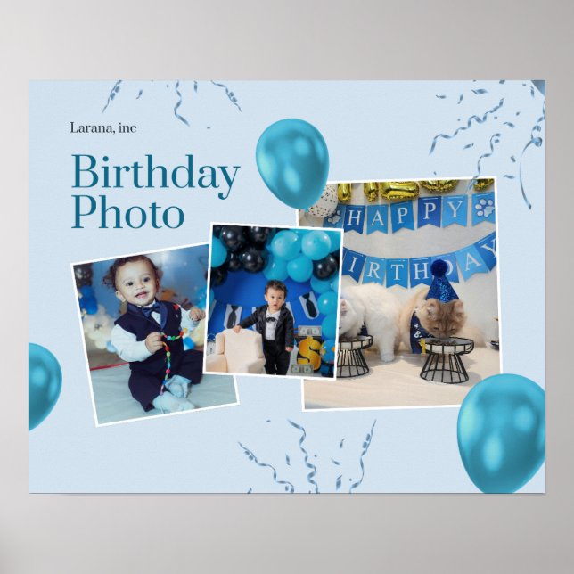 Impression de collage photo d'anniversaire personn (Devant)