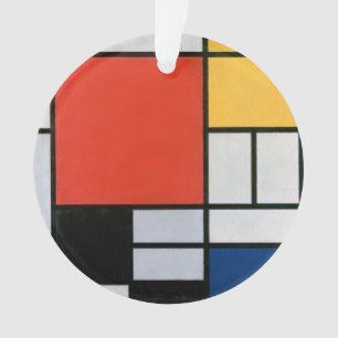Impression de composition de Piet Mondrian rouge j