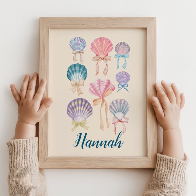 Impression de coquette de coquillage de nurserie s (Custom Nursery Seashell Coquette Print)