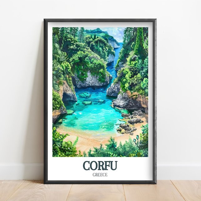 Impression de Corfou - Affiche de Corfou - Art mur (Créateur téléchargé)