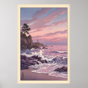 Impression de coucher de soleil du phare Bleu et R