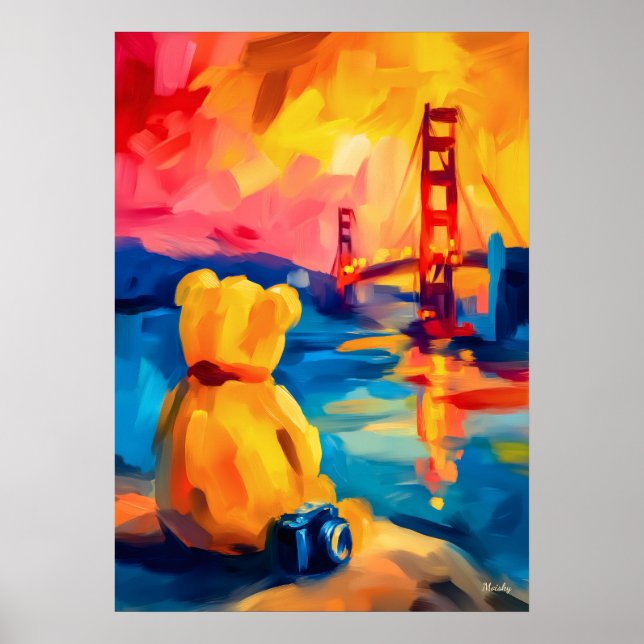 Impression de coucher de soleil fauviste Teddy de  (Devant)