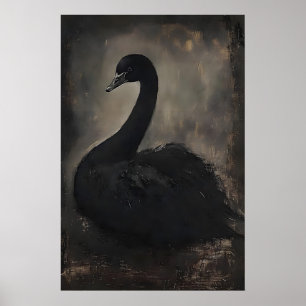 Impression de cygne noir lunatique, impression de