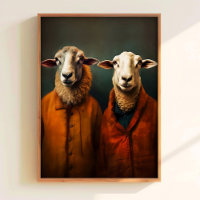 Impression de Dark Academia Mouton Art mural Funny