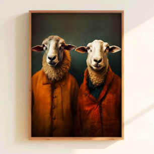 Impression de Dark Academia Mouton Art mural Funny