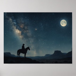 Impression de désert sous les étoiles - Voie lacté