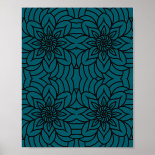 Impression de design mandala, papier d'affiche de