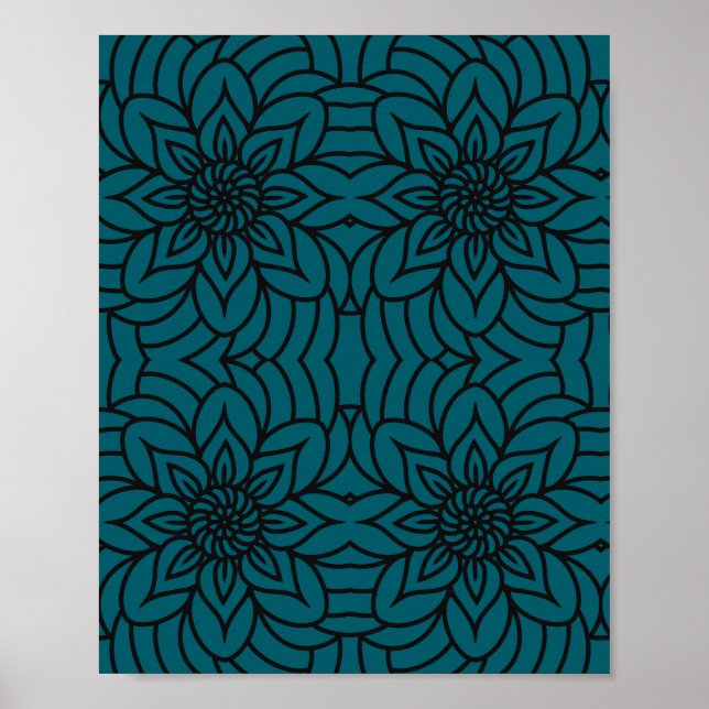 Impression de design mandala, papier d'affiche de  (Devant)
