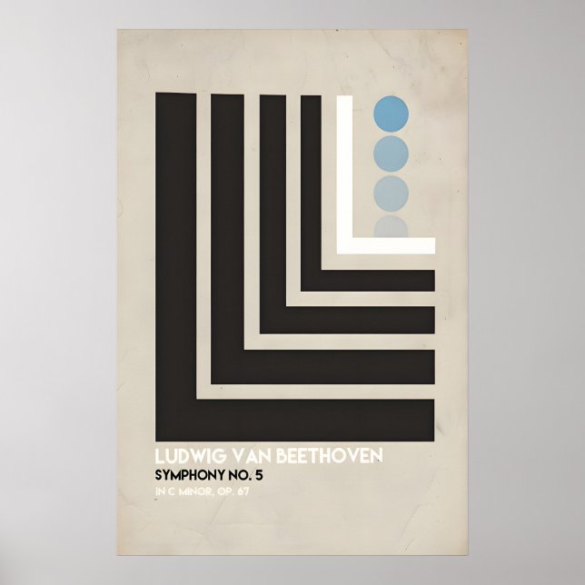 Impression de design original inspiré de Beethoven (Devant)