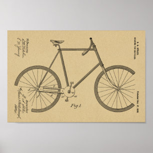 Impression de dessin d'art breveté à bicyclette 18