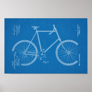 Impression de dessin d'art breveté à bicyclette 18