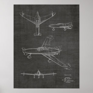 Impression de dessin d'art de l'avion à boucle arr