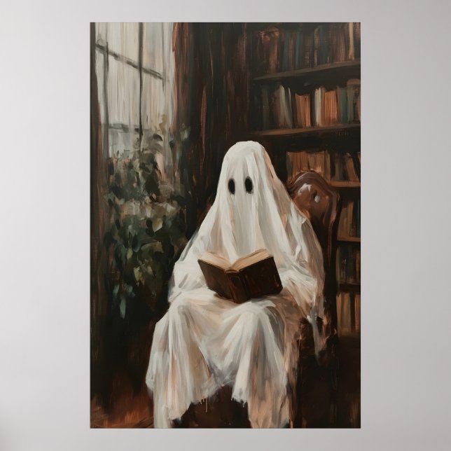 Impression de fantôme de bibliothèque vintage, aff (Devant)