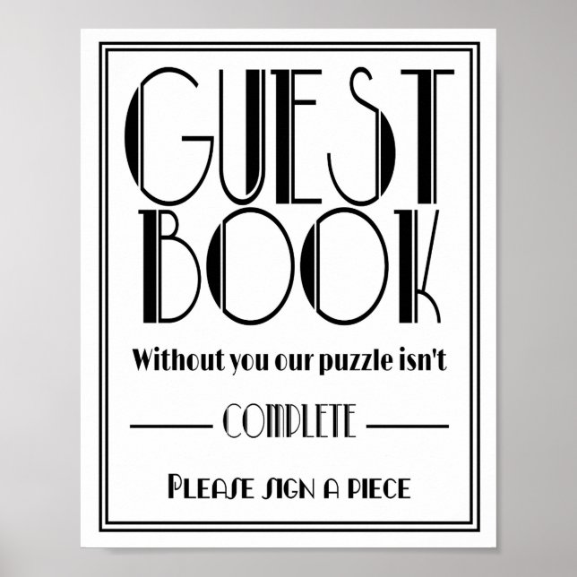 Impression de fête de mariage "Puzzle du livre d'o (Devant)