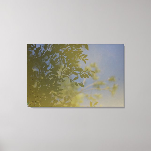 impression de feuille sur toile de fond d'eau (Recto)