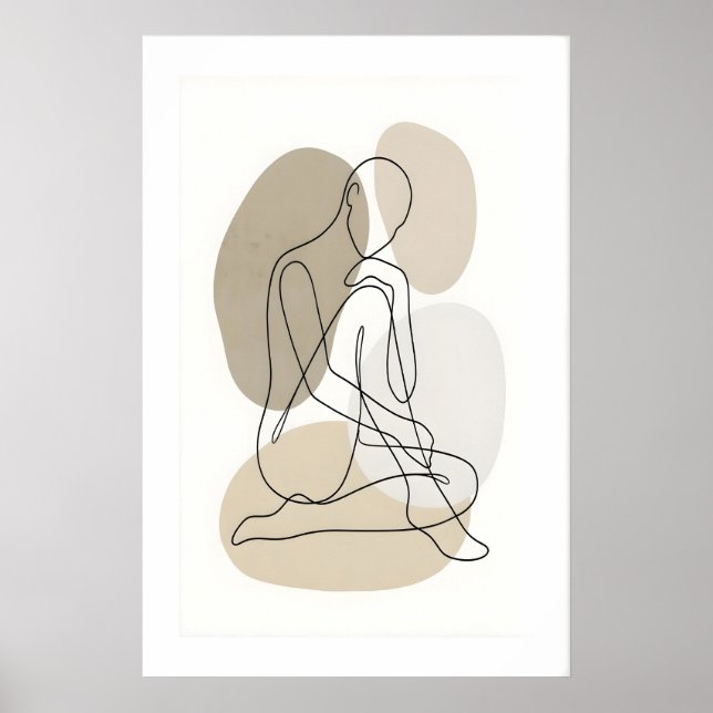 Impression de figure d'art en ligne dessin de cont (Devant)
