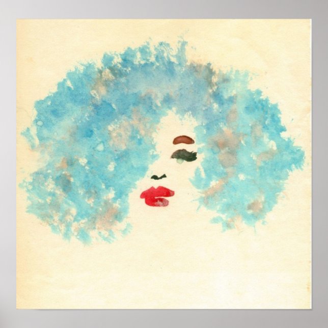 Impression de fille bleue (Devant)