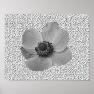 Impression de fleur d'anémone vintage