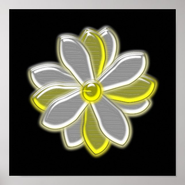 Impression de fleur de marguerite lumineuse (Devant)