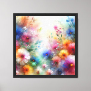 Impression de fleurs aquarelles abstraites