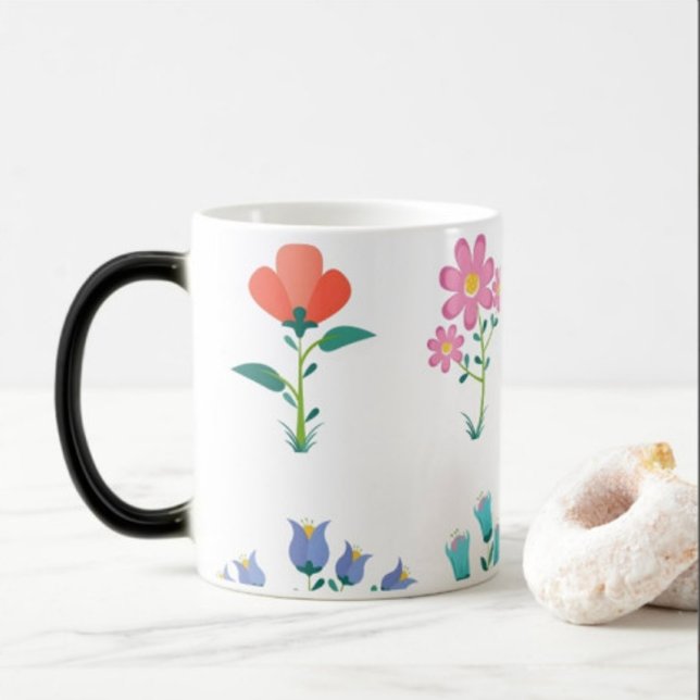 Impression de fleurs Mugs de café modernes (Créateur téléchargé)
