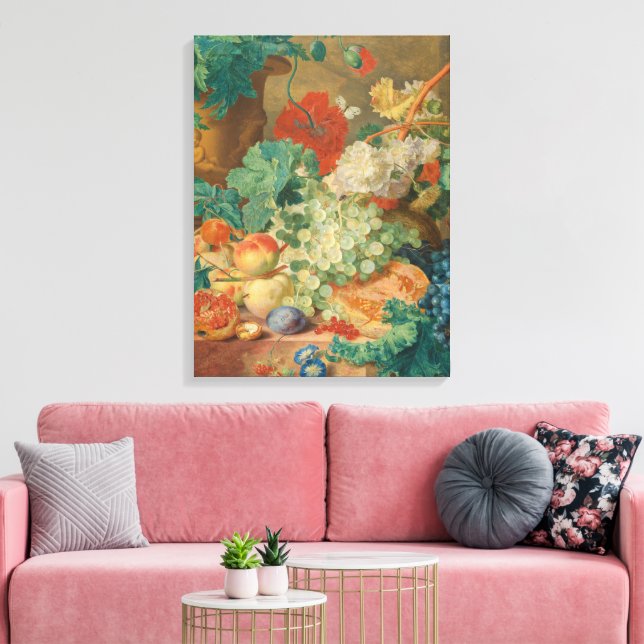 Impression de fruits et fleurs vintage pour cuisin (Insitu(Salon))